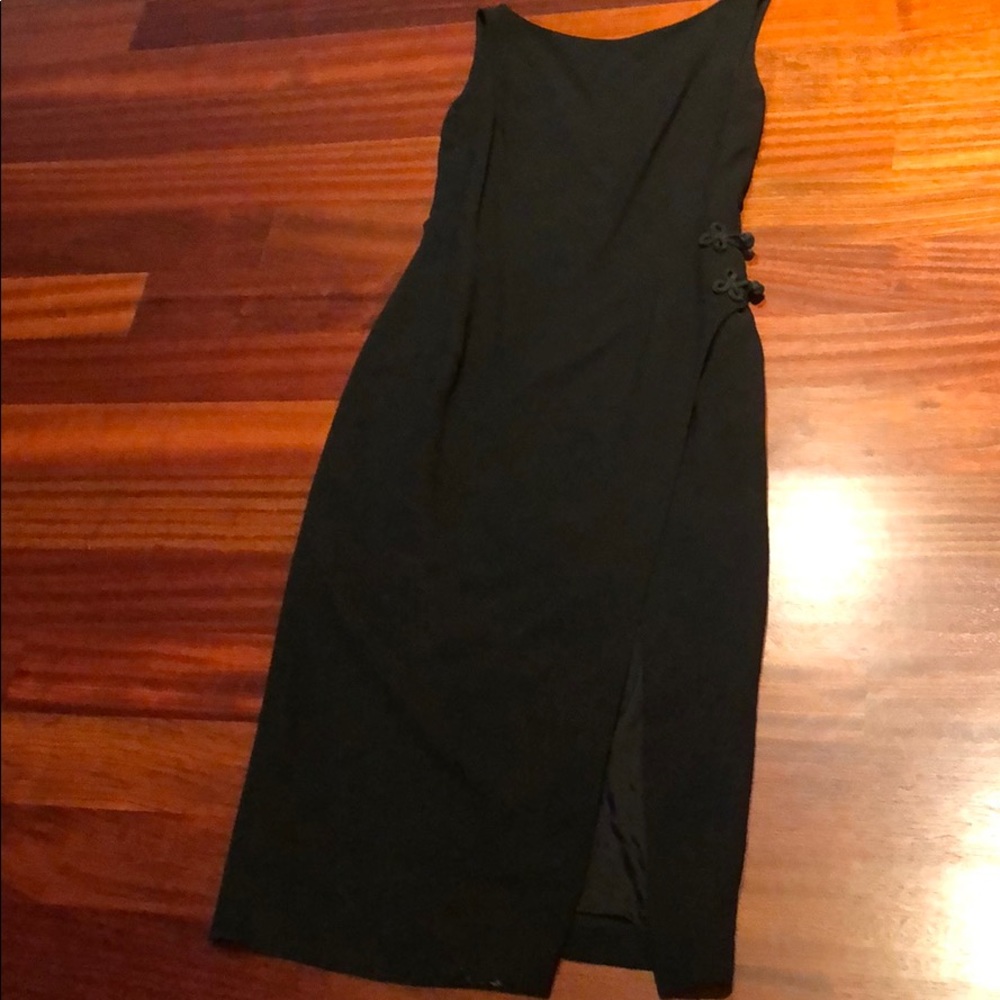 Tahari black evening dress